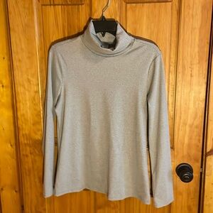 Gray Shiny Stretch Turtleneck, NWOT